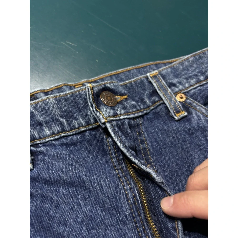 Vintage Levi's 505 Orange Tab Jeans Men's 32x33 Dark Wash Straight Leg 90s USA